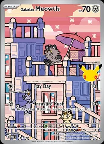 Galarian Meowth Pokémon card #141