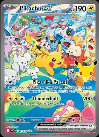 Pikachu ex Pokémon card #149