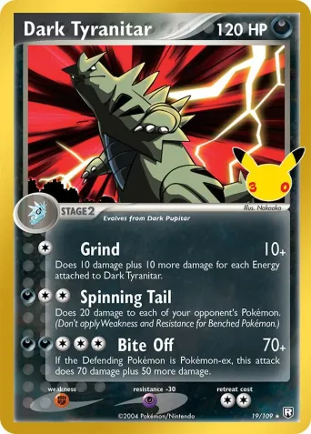 Dark Tyranitar Pokémon card #19