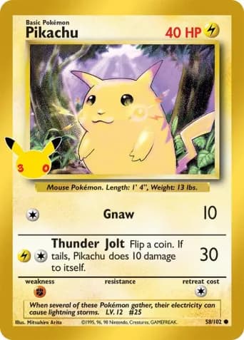 Pikachu Pokémon card #58