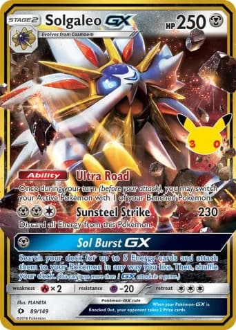 Solgaleo GX Pokémon card #89