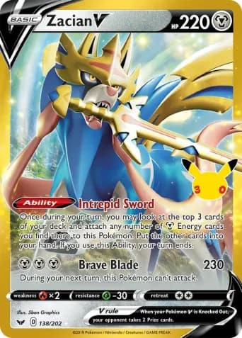 Zacian V Pokémon card #138