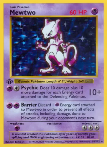 Mewtwo Pokémon card #10