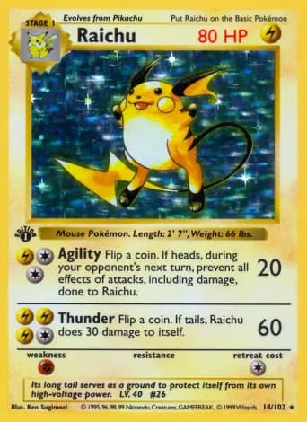 Raichu Pokémon card #14