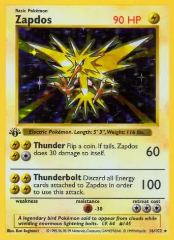 Zapdos Pokémon card #16