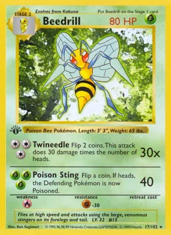 Beedrill Pokémon card #17