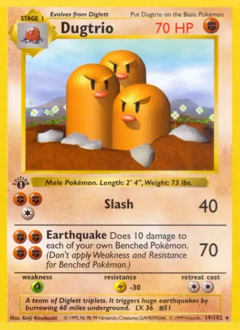 Dugtrio Pokémon card #19