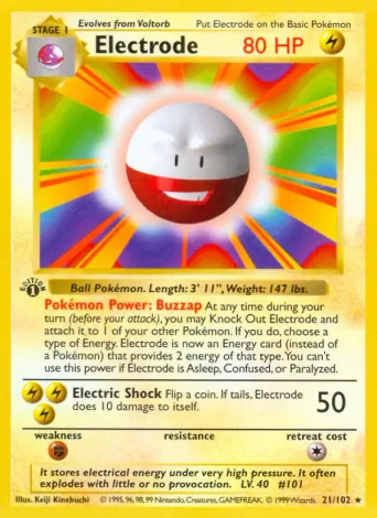 Electrode Pokémon card #21