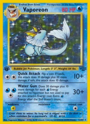 Vaporeon Pokémon card #12