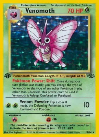 Venomoth Pokémon card #13