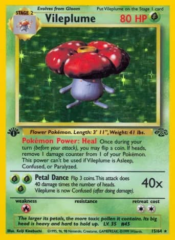 Vileplume Pokémon card #15