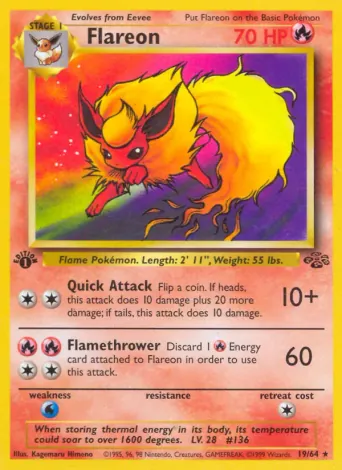 Flareon Pokémon card #19