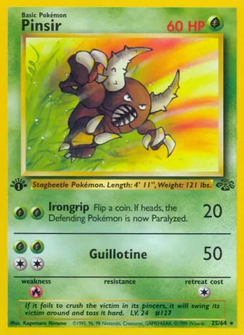 Pinsir Pokémon card #25