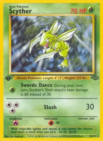 Scyther Pokémon card #26