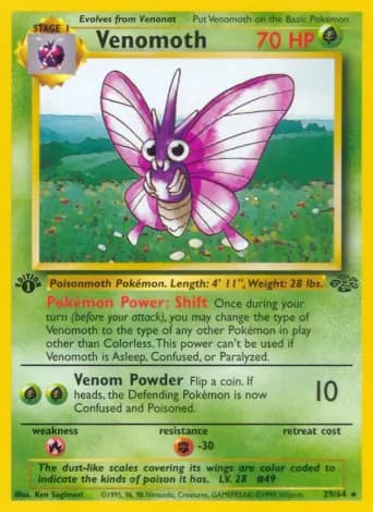 Venomoth Pokémon card #29