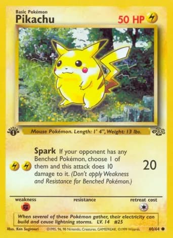 Pikachu Pokémon card #60