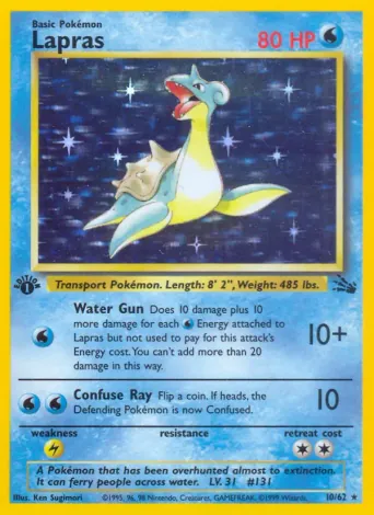 Lapras Pokémon card #10