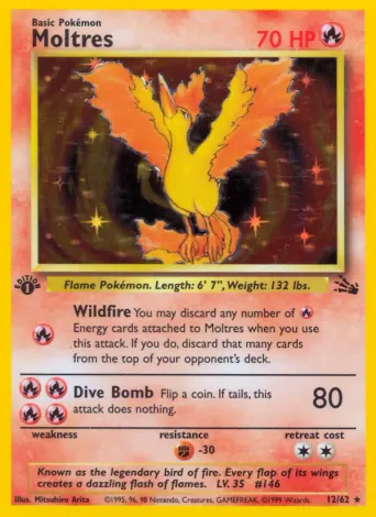 Moltres Pokémon card #12