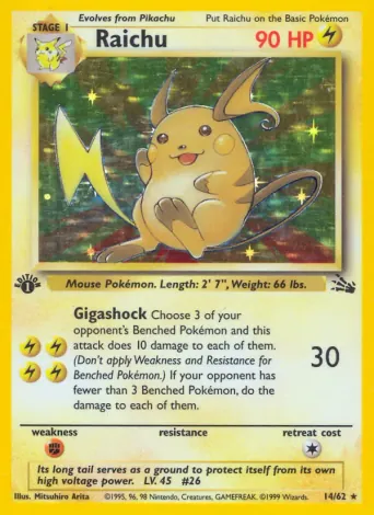 Raichu Pokémon card #14