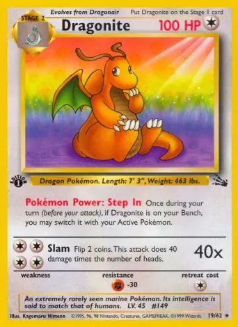 Dragonite Pokémon card #19