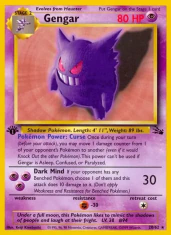 Gengar Pokémon card #20