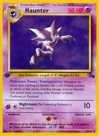 Haunter Pokémon card #21