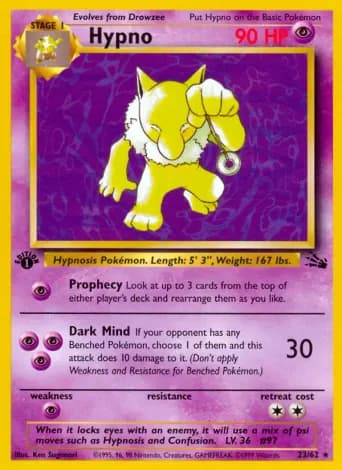 Hypno Pokémon card #23
