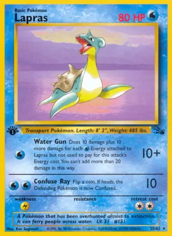 Lapras Pokémon card #25