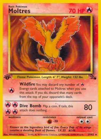 Moltres Pokémon card #27