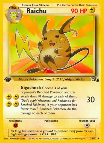 Raichu Pokémon card #29