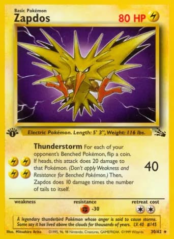 Zapdos Pokémon card #30