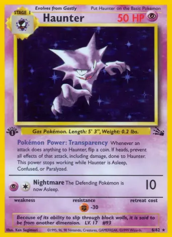 Haunter Pokémon card #6