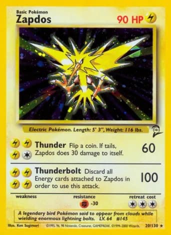 Zapdos Pokémon card #20