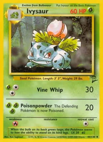 Ivysaur Pokémon card #44