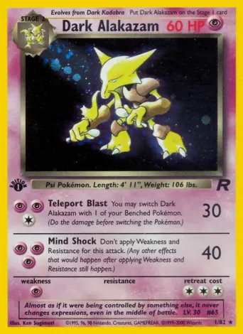Dark Alakazam Pokémon card #1