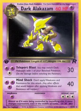 Dark Alakazam Pokémon card #18