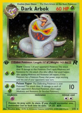 Dark Arbok Pokémon card #2
