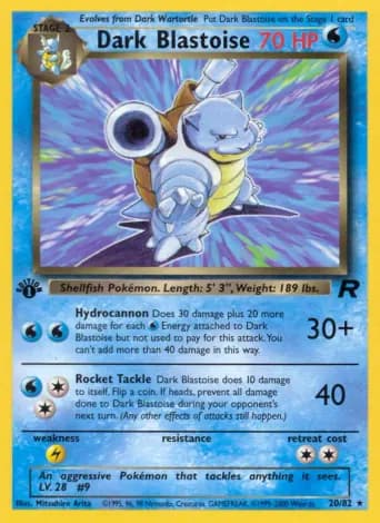 Dark Blastoise Pokémon card #20