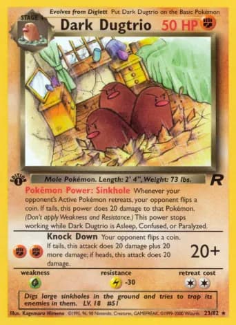 Dark Dugtrio Pokémon card #23