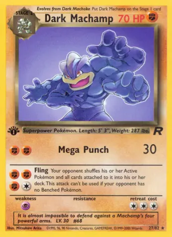 Dark Machamp Pokémon card #27