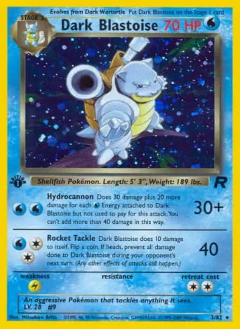 Dark Blastoise Pokémon card #3