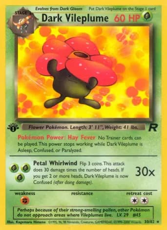 Dark Vileplume Pokémon card #30