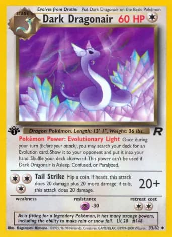 Dark Dragonair Pokémon card #33