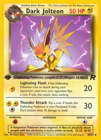 Dark Jolteon Pokémon card #38