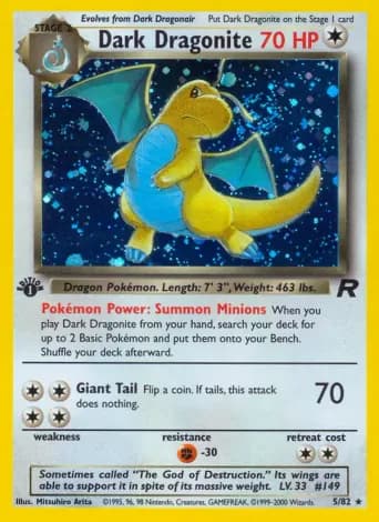 Dark Dragonite Pokémon card #5