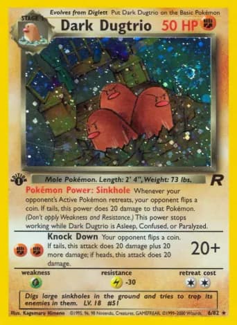 Dark Dugtrio Pokémon card #6