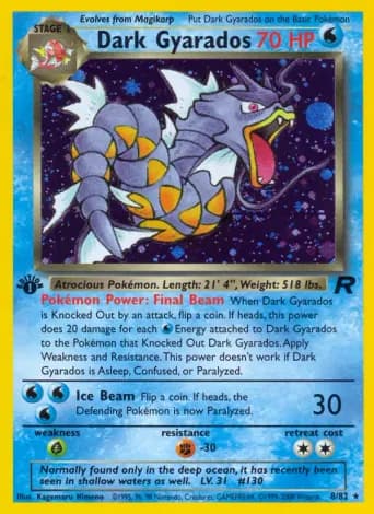 Dark Gyarados Pokémon card #8