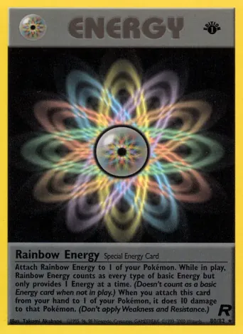 Rainbow Energy Pokémon card #80