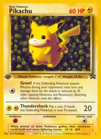 Pikachu Pokémon card #1
