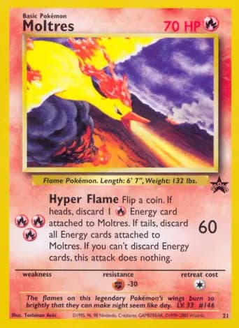 Moltres Pokémon card #21
